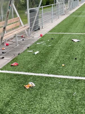 Kunstgrasveld gesloten